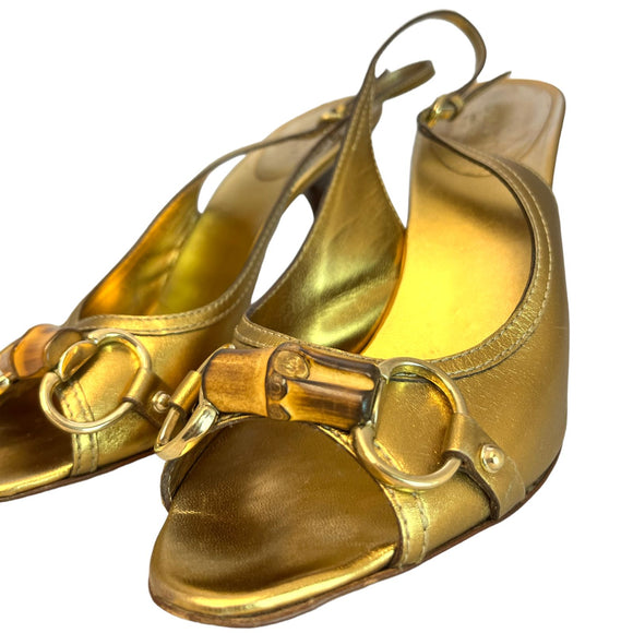 Gucci golden heels